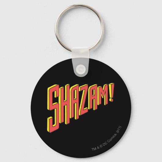 Shazam Logo Rood/Geel Sleutelhanger (Voorkant)