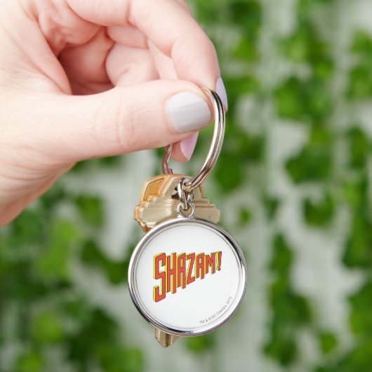 Shazam Logo Rood/Geel Sleutelhanger (Hand)