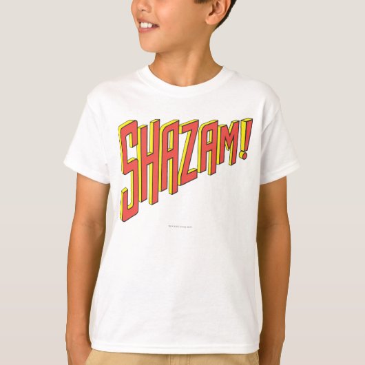 Shazam Logo Rood/Geel T-shirt (Voorkant)