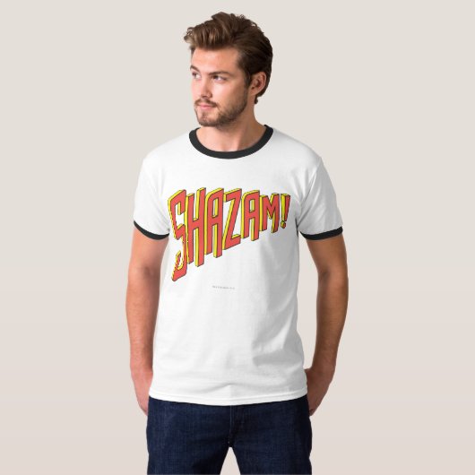 Shazam Logo Rood/Geel T-shirt (Voorkant volledig)