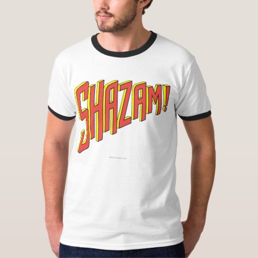 Shazam Logo Rood/Geel T-shirt (Voorkant)