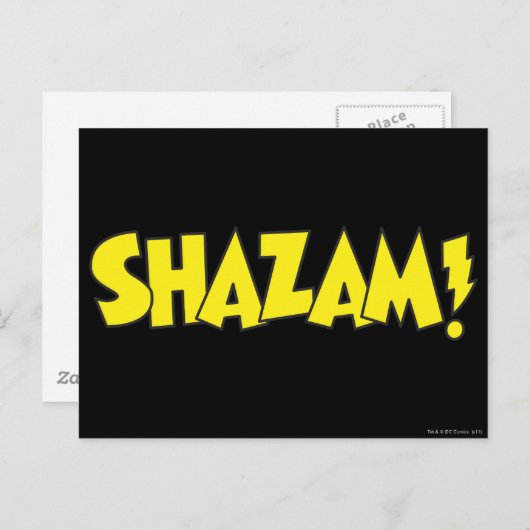 Shazam Logo Yellow Briefkaart (Voorkant / Achterkant)