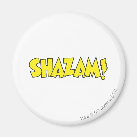 Shazam Logo Yellow Magneet (Voorkant)