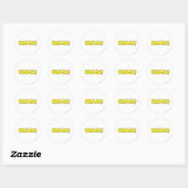 Shazam Logo Yellow Ronde Sticker (Vel)