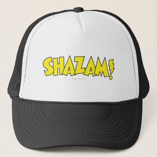 Shazam Logo Yellow Trucker Pet (Voorkant)