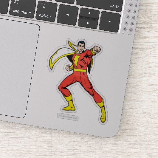Shazam Ready to Fight Sticker (Detail)