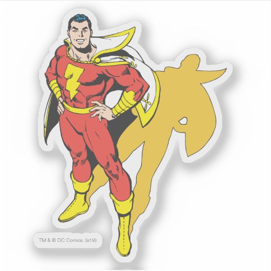 SHAZAM Shadow Sticker (Voorkant)