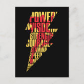 SHAZAM! | Shazam Abilities Lightning Graphic Briefkaart (Voorkant)