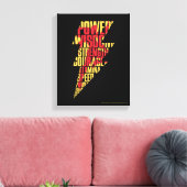 SHAZAM! | Shazam Abilities Lightning Graphic Canvas Afdruk (Insitu (Woonkamer))
