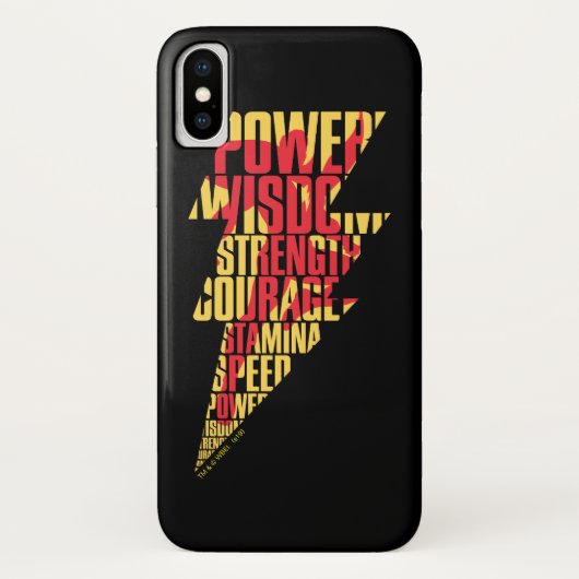 SHAZAM! | Shazam Abilities Lightning Graphic Case-Mate iPhone Case (Achterkant)