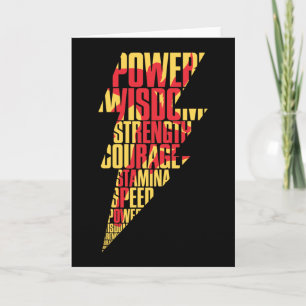 SHAZAM!   Shazam Abilities Lightning Graphic Kaart