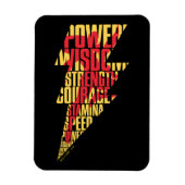 SHAZAM! | Shazam Abilities Lightning Graphic Magneet (Verticaal)