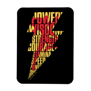 SHAZAM!   Shazam Abilities Lightning Graphic Magneet