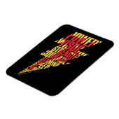 SHAZAM! | Shazam Abilities Lightning Graphic Magneet (Linkerzijde)