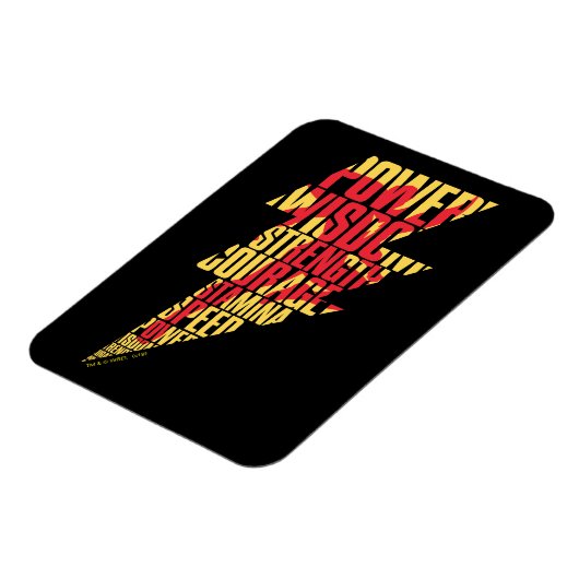 SHAZAM! | Shazam Abilities Lightning Graphic Magneet (Linkerzijde)