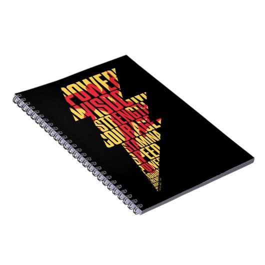 SHAZAM! | Shazam Abilities Lightning Graphic Notitieboek (Rechterzijde)