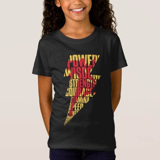 SHAZAM! | Shazam Abilities Lightning Graphic T-shirt (Voorkant)