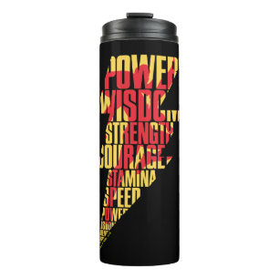 SHAZAM! Shazam Abilities Lightning Graphic Thermosbeker