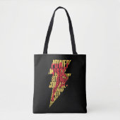 SHAZAM! | Shazam Abilities Lightning Graphic Tote Bag (Voorkant)