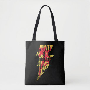SHAZAM!   Shazam Abilities Lightning Graphic Tote Bag