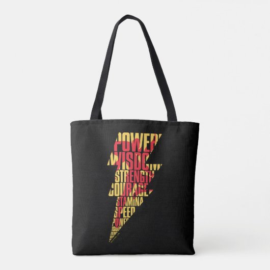 SHAZAM! | Shazam Abilities Lightning Graphic Tote Bag (Achterkant)