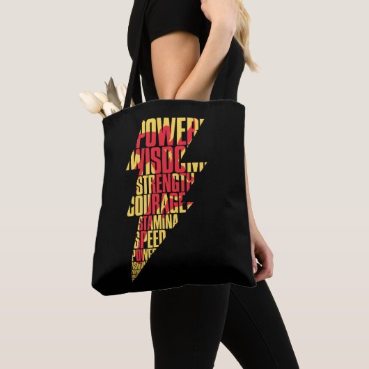 SHAZAM! | Shazam Abilities Lightning Graphic Tote Bag (Dichtbij)
