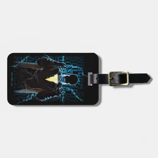 SHAZAM! | Shazam & Abilities Lightning Typografie Bagagelabel (Voorkant horizontaal)