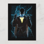 SHAZAM! | Shazam & Abilities Lightning Typografie Briefkaart (Voorkant)