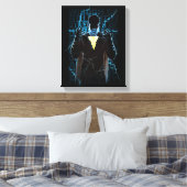 SHAZAM! | Shazam & Abilities Lightning Typografie Canvas Afdruk (Insitu (Slaapkamer))