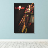 SHAZAM! | Shazam Bgloebbel Canvas Afdruk (Insitu (Houten vloer))