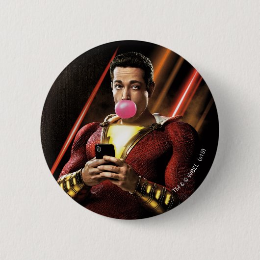 SHAZAM! | Shazam Bgloebbel Ronde Button 5,7 Cm (Voorkant)