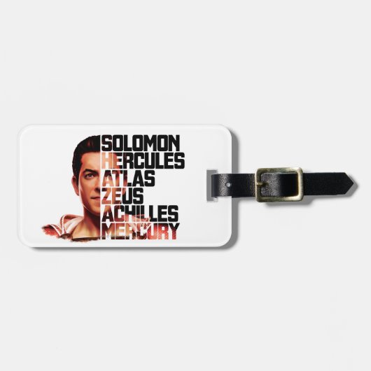 SHAZAM! | Shazam Closeup Acronym Graphic Bagagelabel (Voorkant horizontaal)