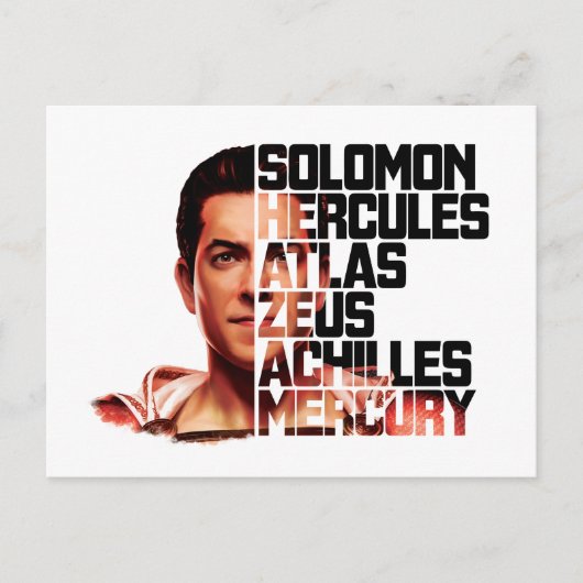 SHAZAM! | Shazam Closeup Acronym Graphic Briefkaart (Voorkant)