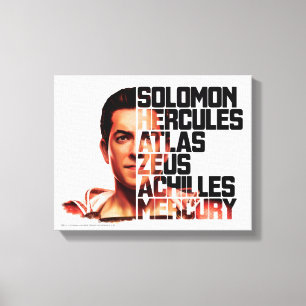 SHAZAM!   Shazam Closeup Acronym Graphic Canvas Afdruk