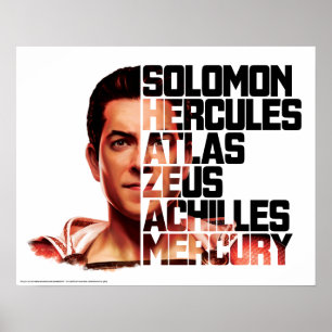 SHAZAM!   Shazam Closeup Acronym Graphic Poster