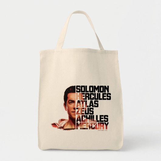 SHAZAM! | Shazam Closeup Acronym Graphic Tote Bag (Voorkant)