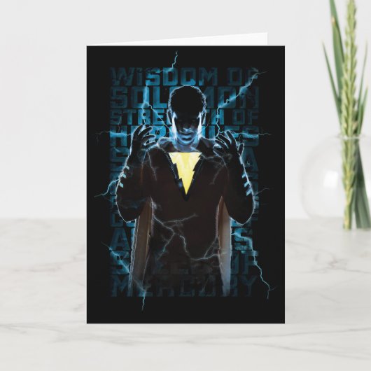 SHAZAM! | Shazam & de Typografie van de Bliksem Kaart (Voorkant)