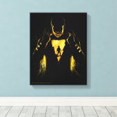 SHAZAM! | Shazam en Billy Lightning Silhouette Canvas Afdruk (Insitu (Houten vloer))