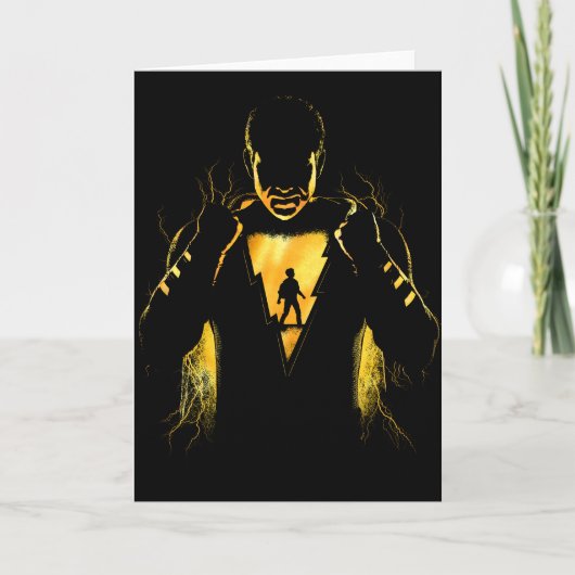 SHAZAM! | Shazam en Billy Lightning Silhouette Kaart (Voorkant)
