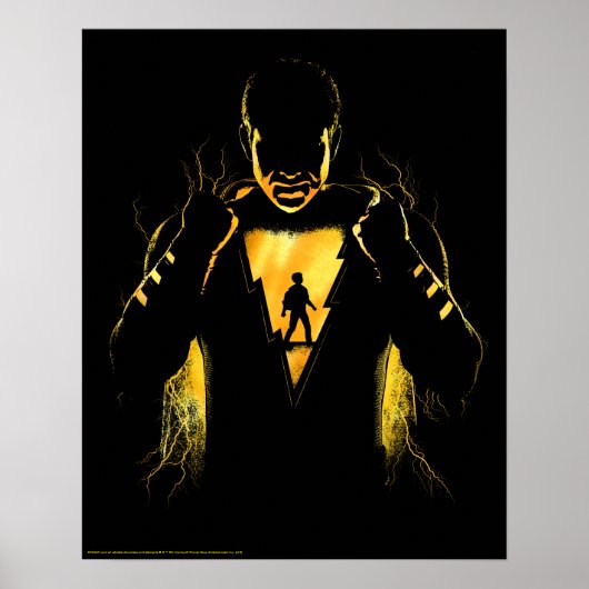 SHAZAM! | Shazam en Billy Lightning Silhouette Poster (Voorkant)