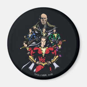 SHAZAM!   Shazam Family Vs. Dr. Sivana Magneet