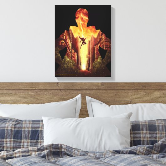 SHAZAM! | Shazam Sunset Silhouette Canvas Afdruk (Insitu (Slaapkamer))