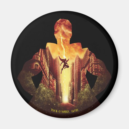 SHAZAM! | Shazam Sunset Silhouette Magneet (Voorkant)