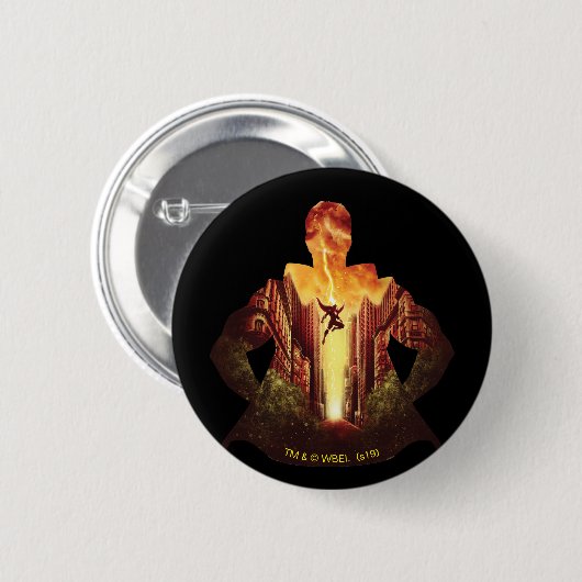 SHAZAM! | Shazam Sunset Silhouette Ronde Button 5,7 Cm (Voorkant /achterkant)