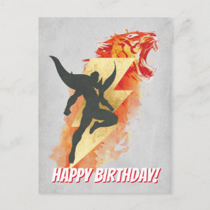 SHAZAM!   Shazam Tiger & Lightning Graphic Briefkaart
