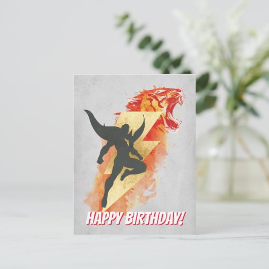 SHAZAM! | Shazam Tiger & Lightning Graphic Briefkaart (Staand voorkant)