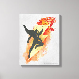 SHAZAM!   Shazam Tiger & Lightning Graphic Canvas Afdruk