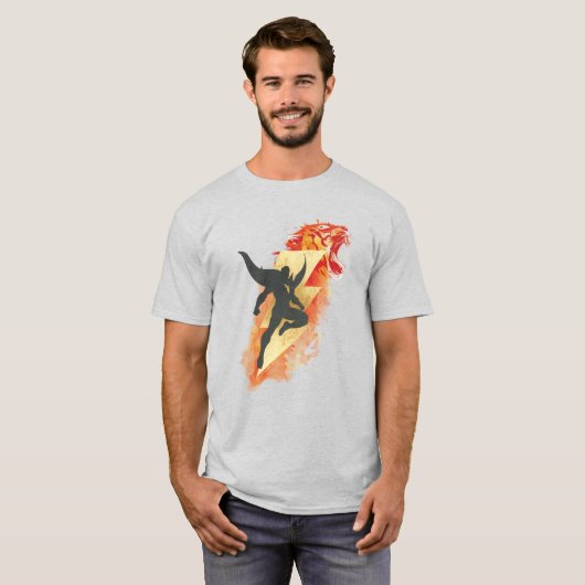 SHAZAM! | Shazam Tiger & Lightning Graphic T-shirt (Voorkant volledig)