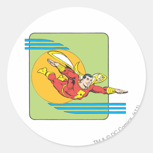 SHAZAM Soars Ronde Sticker (Voorkant)