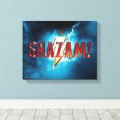 SHAZAM! | Theatrisch Logo Canvas Afdruk (Insitu (Houten vloer))